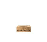 Selbrae House Oak Wine Bottle Coaster - Love & Celebrate in Beige Selbrae House Beige