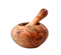 Selbrae House Olive Wood Pestle & Mortar Set - Small in Tan Selbrae House Tan
