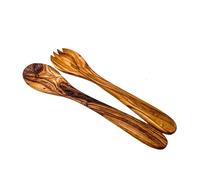 Selbrae House Olive Wood - Salad Server Set in Natural Selbrae House Natural