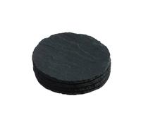 Selbrae House Round Slate Coasters - Set of 4 in Black Selbrae House Black