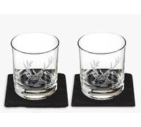 Selbrae House Set of 2 Glass Tumblers - Stag Prince in Gift Box Kitchen Drinkware
