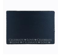 Selbrae House Slate Cheese Board - Love & Celebrate in Dark Grey | Size: 1 Pack Selbrae House Dark Grey 1 Pack