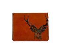 Selbrae House Stag Leather Card Wallet in Tan Selbrae House Tan One Size