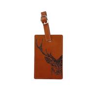 Selbrae House Stag Leather Luggage Tag in Tan Selbrae House Tan