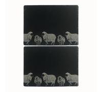SELBRAE HOUSE The Just Slate Company Set Of 2 Sheep Slate Place Mats