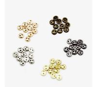 SELCOA 50pcs 3mm 4mm 5mm Mini Buttons Metal Mixed Color Round Bread Buttons Doll Buttons For 1/12 1/6 Diy Sewing Doll Clothing