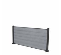Select Composite 0.9M / 3Ft Fence Panel & Post - 6 Light Grey Flat Composite Boards