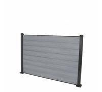 Select Composite 1.2M / 4Ft Fence Panel & Post - 8 Light Grey Flat Composite Boards