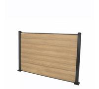 Select Composite 1.2M / 4Ft Fence Panel & Post - 8 Teak Flat Composite Boards