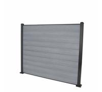 Select Composite 1.5M / 5Ft Fence Panel & Post - 10 Light Grey Flat Composite Boards