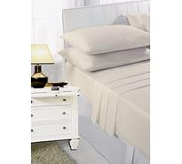 SELECT-ED® 100% Brushed Cotton Flannelette EXTRA DEEP 16" (40CM) Fitted Sheets Or Pillow Cases (Cream, Pair Pillow Case Only)