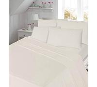SELECT-ED® Luxuries 100% Egyptian Cotton Extra DEEP 12" (30CM) Fitted Sheet Bedding Set All Size (Cream, Pair Pillow Cases)