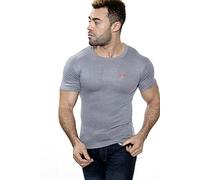 SELECT-ED® Luxuries Jersey Stretch Sport T-Shirt Tight Fit Cycling Training Running Gym Amour Jersey (Grey, XX-Large)