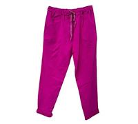 Select Fashion Magic Pants Trousers Joggers Stretch Womens Italian Plain Lightweight Pants Soft Joggings (Fuchsia, One Size UK 10-16)