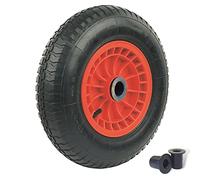 Select Hardware 14" 350mm Pneumatic Wheel with 25mm Bore & 13mm Optional Reducer for Wheelbarrow, Replacement Inflatable Tyre 3.50-8, 100kg Capacity