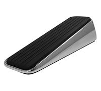 Select Hardware Rubber Chrome Door Stopper, Anti Slip Non-Scratch Door Wedge Holder