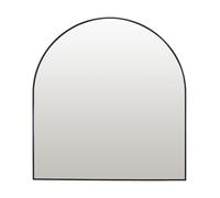 Select Mirrors Liberty 80x85cm Black Modern Over Mantel, Large Arched Dresser Mirror, Thin Alu Frame, Wide Arched Bathroom Mirror