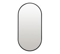 Select Mirrors Oslo Wall Mirror - Modern Style Aluminium Bathroom Mirror - Oval Living Room Decor Mirror - 4mm HD Glass - Bathroom Wall Decor with Aluminium Frame - 30x60cm - Black