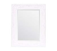 Select Mirrors Rhone Mirror - French Vintage, Antique Baroque Style - 42cm x 53cm - Chic Home Decor (White Matt)