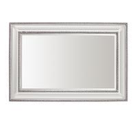 Select Mirrors Stanton Beaded Bevelled Framed Living Room Wall Mirror - Modern Decor - 60x90cm Antique Silver