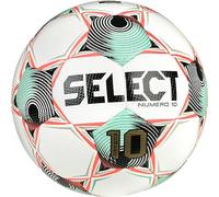 SELECT Numero 10 Soccer Ball, White/Teal/Coral V25, Size 5