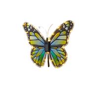 SELECT TRADER Butterfly Solar Light Wall Art - Garden Ornaments Outdoor Decor & Solar Lights, Rechargeable 25 LED Warm White Garden Wall Decorations, Auto On (34.5x26x5cm) (Yellow)
