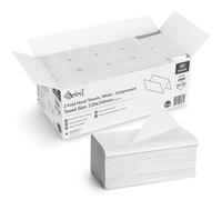 Select Z Fold 2 Ply Paper Hand Towels - 14 Packs of 214 (3000 Sheets - 22x24 cm) Thick Quick Dry Quality Multifold Tissue Paper - Perfect Disposable Hand Towels for Kitchen Bathroom Restaurant