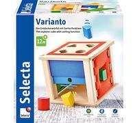 Selecta 62019 Varianto Wooden Sorting and Plug-In Game 15 cm Multi-Coloured