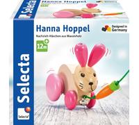 Selecta 62023 Hanna Hoppel Pull On Toy Wooden 13 cm | Push and pull along toy