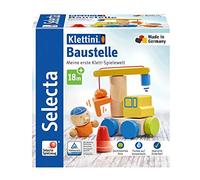 Selecta 62075 Klettini Construction Site Velcro Stacking Toy 8 Pieces Colourful