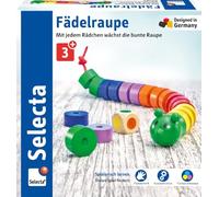 Selecta 63005 Threading Caterpillar Dice and Threading Game Multi-Coloured