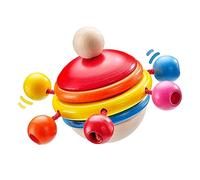 Selecta 61068 Multi-coloured Rotondo Spinning Wooden Grasping Toy, 7.5 cm, Multicoloured, S