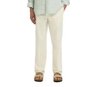 Selected 196 Leroy Linen Straight Fit Pants Beige M Men