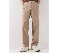 Selected 220-Loose Miles Flex Trousers, Beige, Size 34R, Men Beige