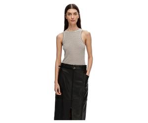 Selected Anna Sleeveless T-shirt Brown L Woman