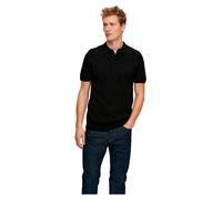 Selected Homme Male Knitted Polo Shirt, Black, M