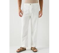 Selected Brody Loose Fit Linen Trousers, Cloud Dancer, Size L, Men Cloud Dancer