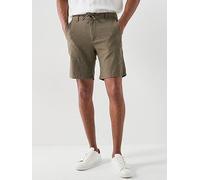 Selected Brody Slim Fit Linen Shorts, Forest Night, Size M, Men Forest Night