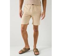 Selected Brody Slim Fit Linen Shorts, Incense, Size S, Men Incense