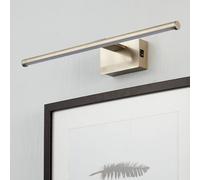 Selected By Us Slimline Large Battery Operated Led Picture Light Satin Nickel