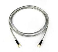 Selected Cable Earth Cable 75 cm 1 x 0.50 mm² for Turntable Phono Devices with Ground Connection Including Gold-Plated Fork Shoe Ground Cable Transparent Silver Braided Shield (0.75 m)