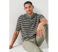 Selected Dane Short Sleeve Knit Structure Polo Shirt, Balsam Green, Size L, Men Balsam Green