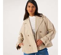 Selected Femme Cilo Short Trench Coat STONE AMAZONITE