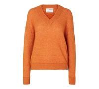 SELECTED FEMME Female Pullover Merino Wool Mix, Marmalade, M