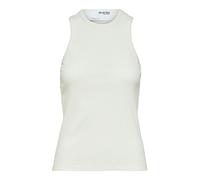 SELECTED FEMME Female Ribbed Tank Top, Snow White, S