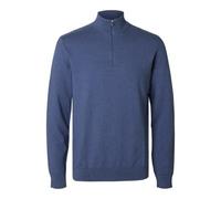 SELECTED FEMME Men's Slhberg Half Zip Cardigan Noos, Oceana, L