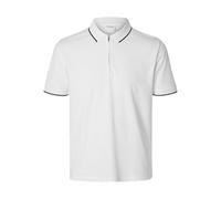 SELECTED FEMME Men's Slhfave Sport Zip SS Polo Noos, Cloud Dancer, M