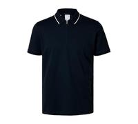 SELECTED FEMME Men's Slhfave Sport Zip SS Polo Noos, Sky Captain, M