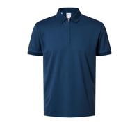 SELECTED FEMME Men's Slhfave Zip Ss Polo Noos, Oceana, S