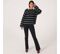 Selected Femme Selma Knitted Jumper BLACK BIRCH STRIPE EXTRA SMALL